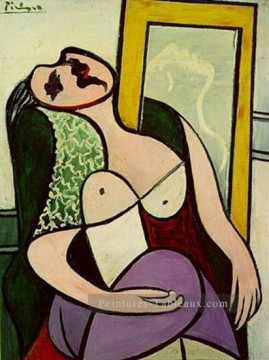  cubisme - La dormeuse au miroir Marie Therese Walter 1932 cubisme Pablo Picasso